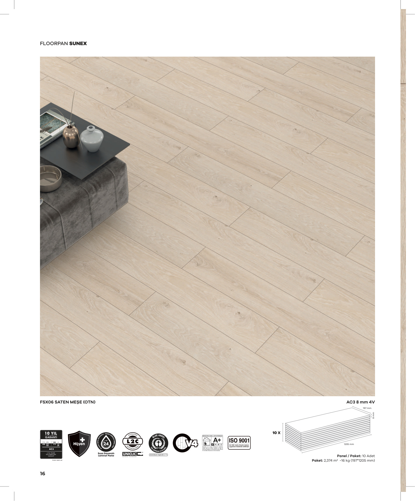 Floorpan Sunex katalog sayfa 16